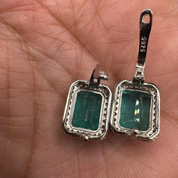 FINAL SALE Natural Paraiba Tourmaline Doublet Set in 925 Sterling Silver - Picture 6 of 14